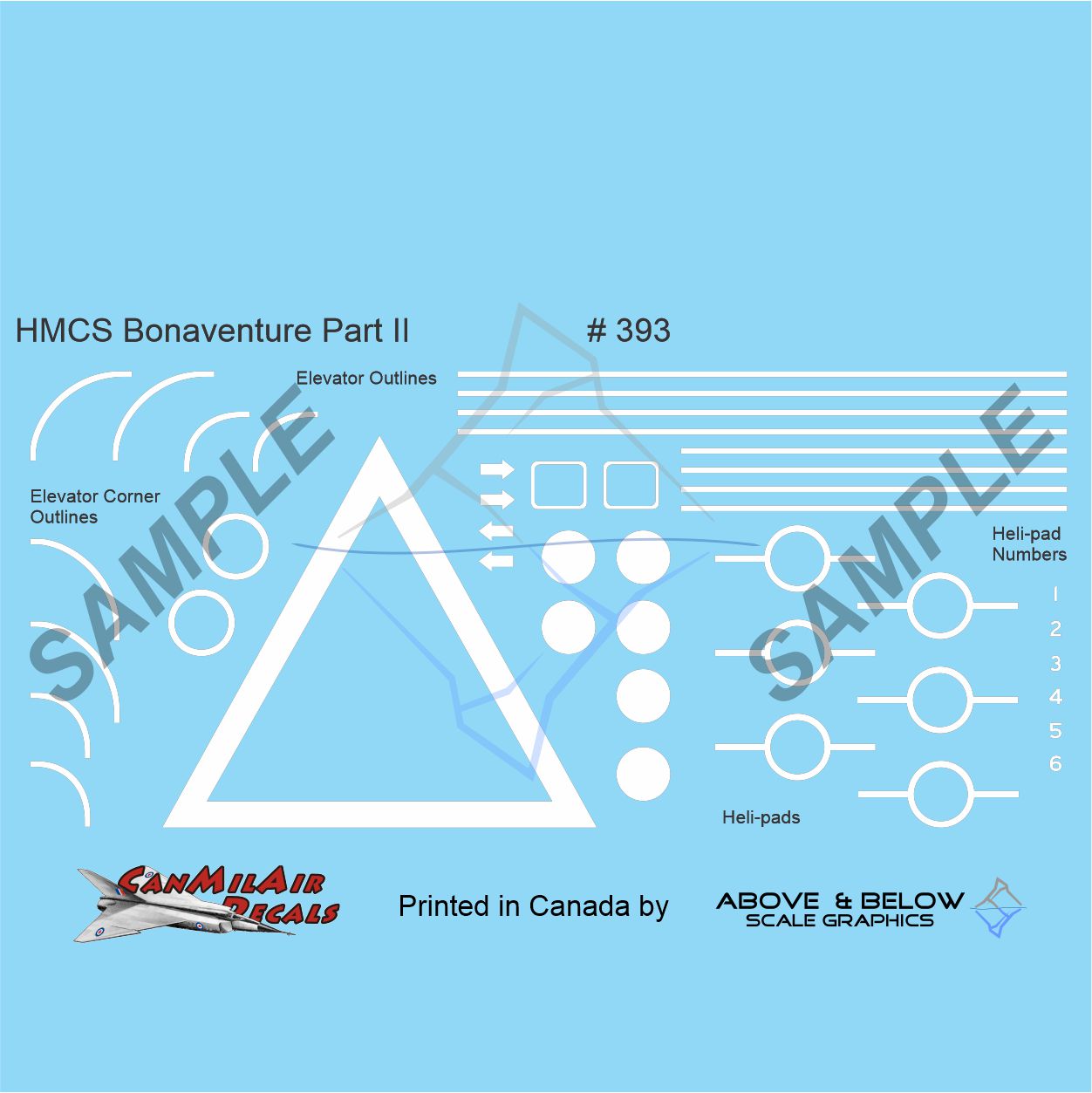 393 - HMCS Bonaventure Deck Markings - Accessory Set #1