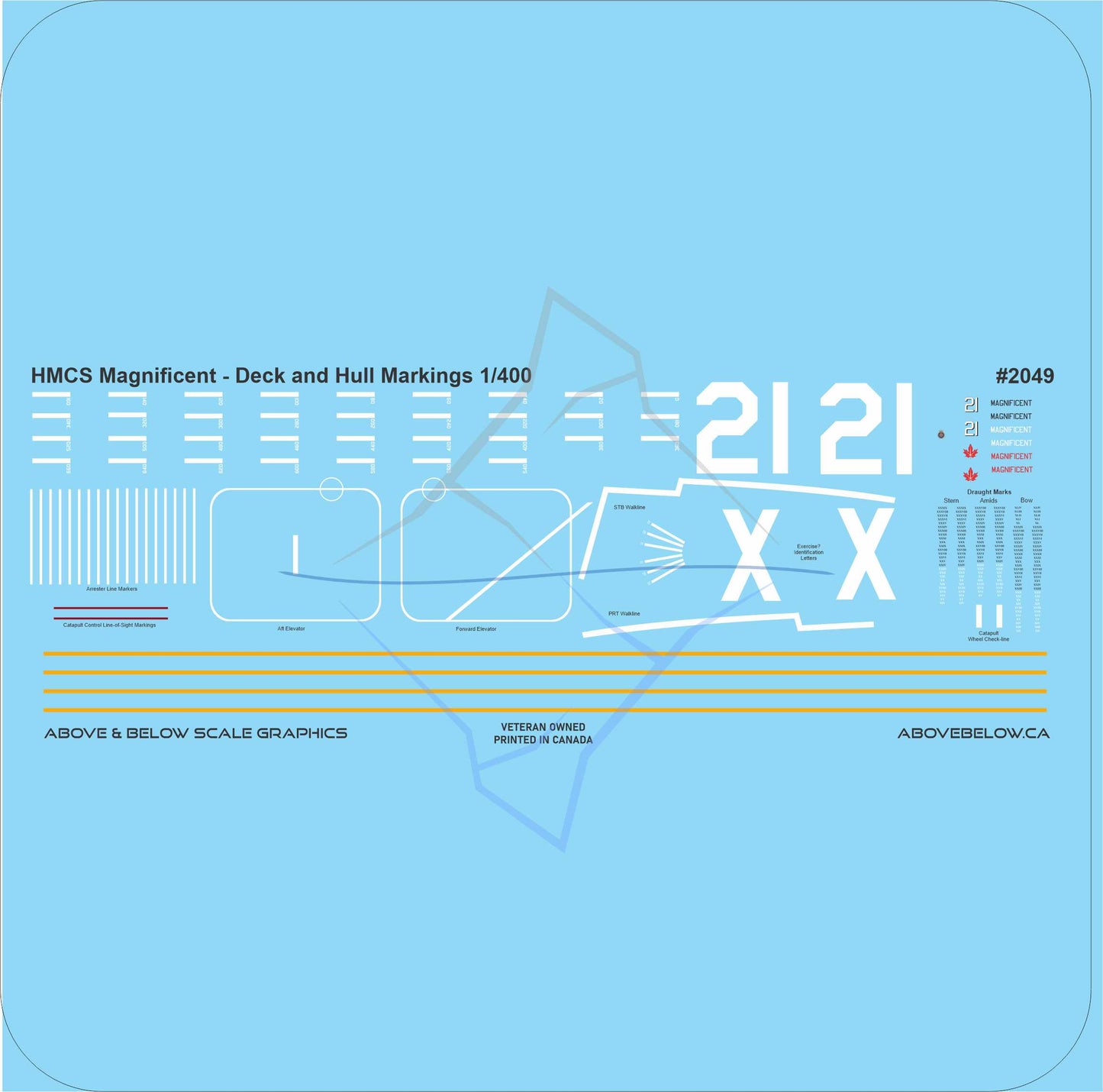 2049 - HMCS Magnificent Deck and Hull Markings