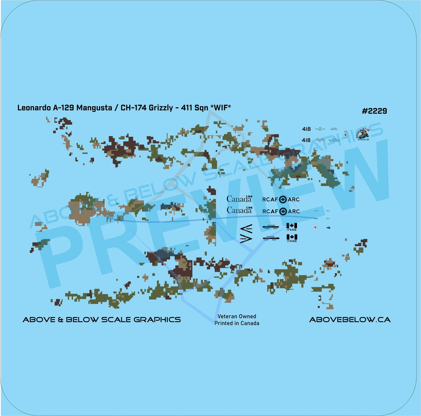 2229 - Leonardo A-129 Mangusta / CH-174 Grizzly 411 Sqn *WIF*
