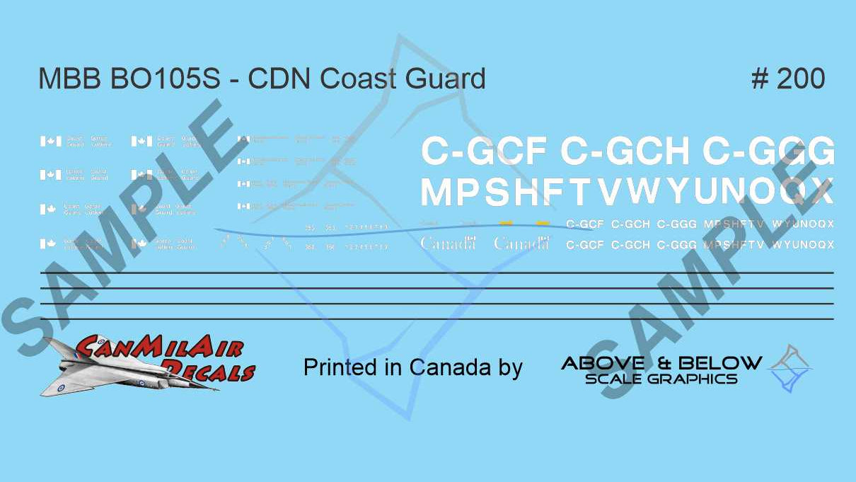 200 - Messerschmitt-Bölkow-Blohm BO-105S - Canadian Coast Guard