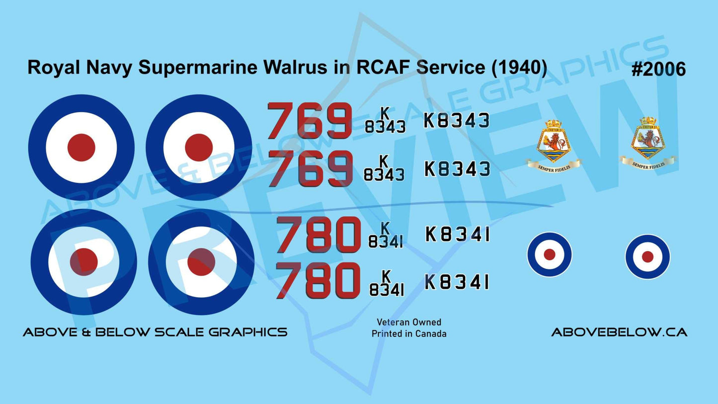 2006 - Supermarine Walrus - HMS Exeter in RCAF Service (1940)