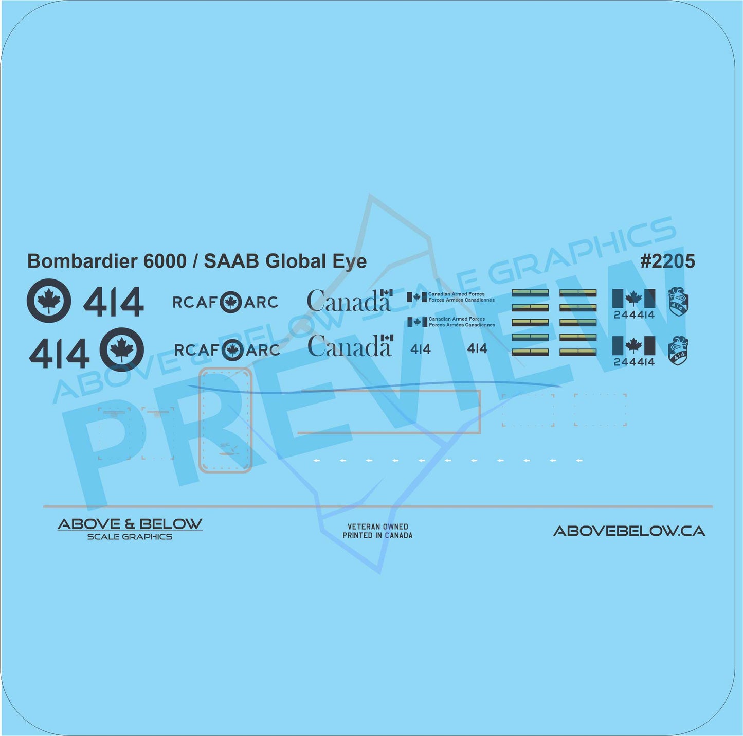2205 - Bombardier 6000 / SAAB Global Eye- 414 Sqn *WIF*