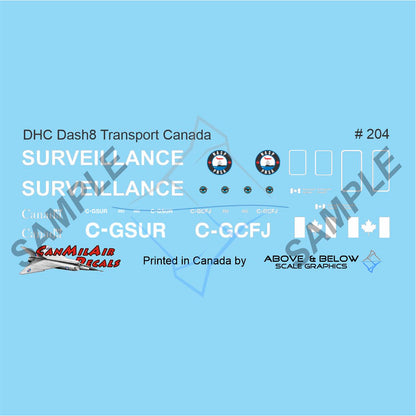 204 - DeHavilland Canada  DHC-8 "Dash 8" - Transport Canada Surveillance