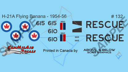 132 - Piasecki H-21A Workhorse "Flying Banana" - AB+3, SAR (1954-56)