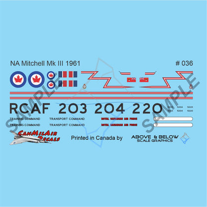 036 - North American B-25 Mitchell Mk II and III - RCAF+3 (1961)