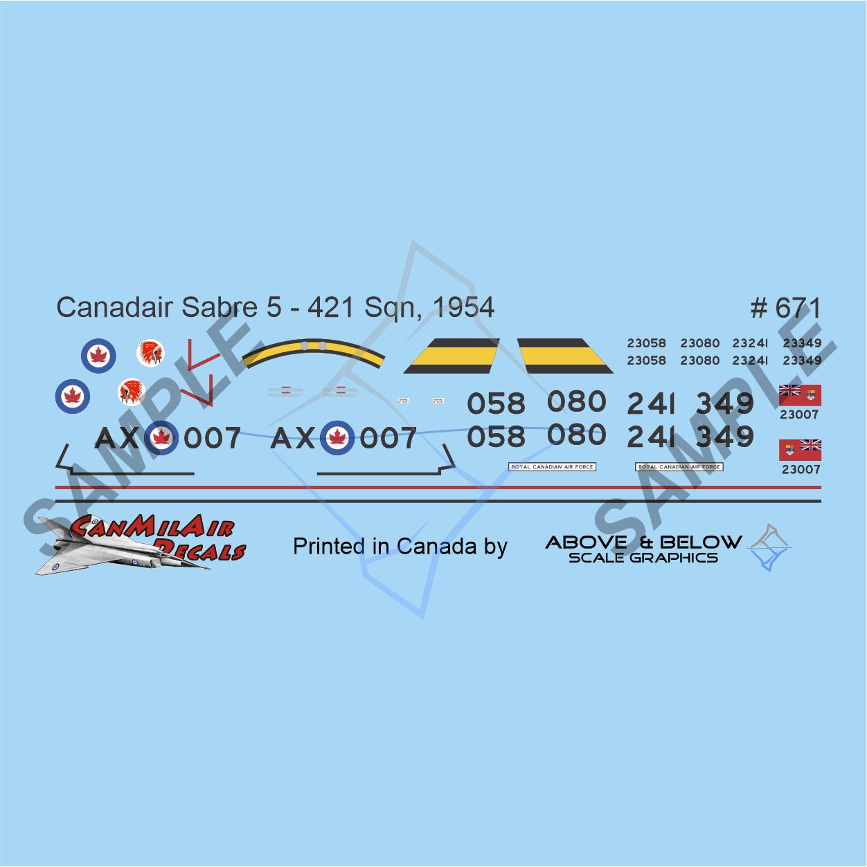 671 - Canadair Saber Mk. 5 - 421 Sqn (1954)