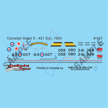 671 - Canadair Saber Mk. 5 - 421 Sqn (1954)