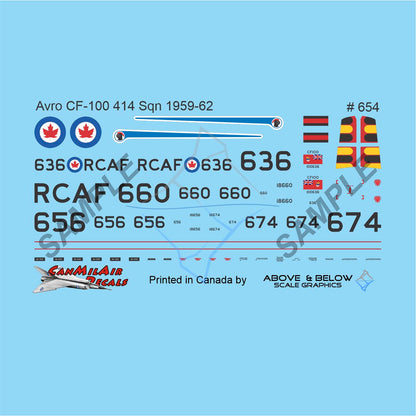 654 - Avro CF-100 Canuck Mk. 5 - 414 Sqn (1959-62)