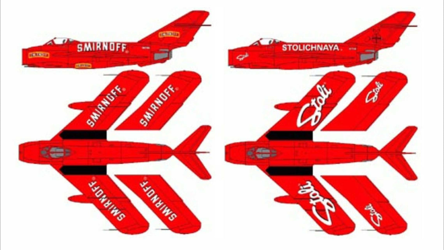1033 - MIG-17 (SMIRNOFF AND STOLICHNAYA - 2 SCHEMES)
