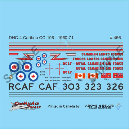 466 - DeHavilland DHC-4 / CC-108 Caribou - RCAF, CAF (1960-71)