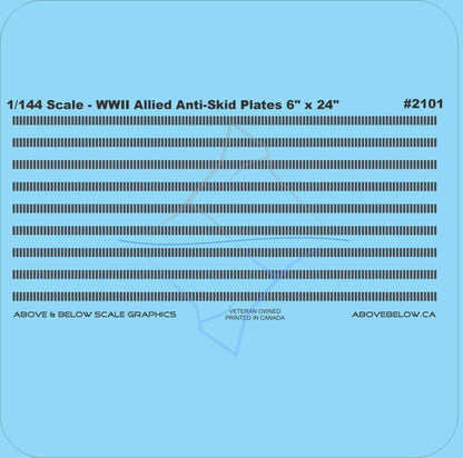 2101 - WWII Allied Anti-Skid Plates 6 x 24"
