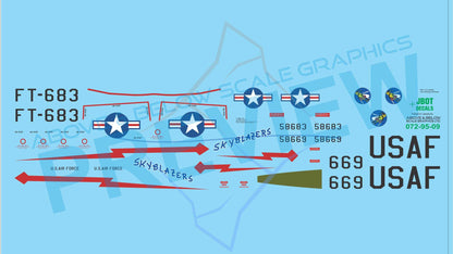 1041 - Lockheed P80 Shooting Star - USAF Skyblazers