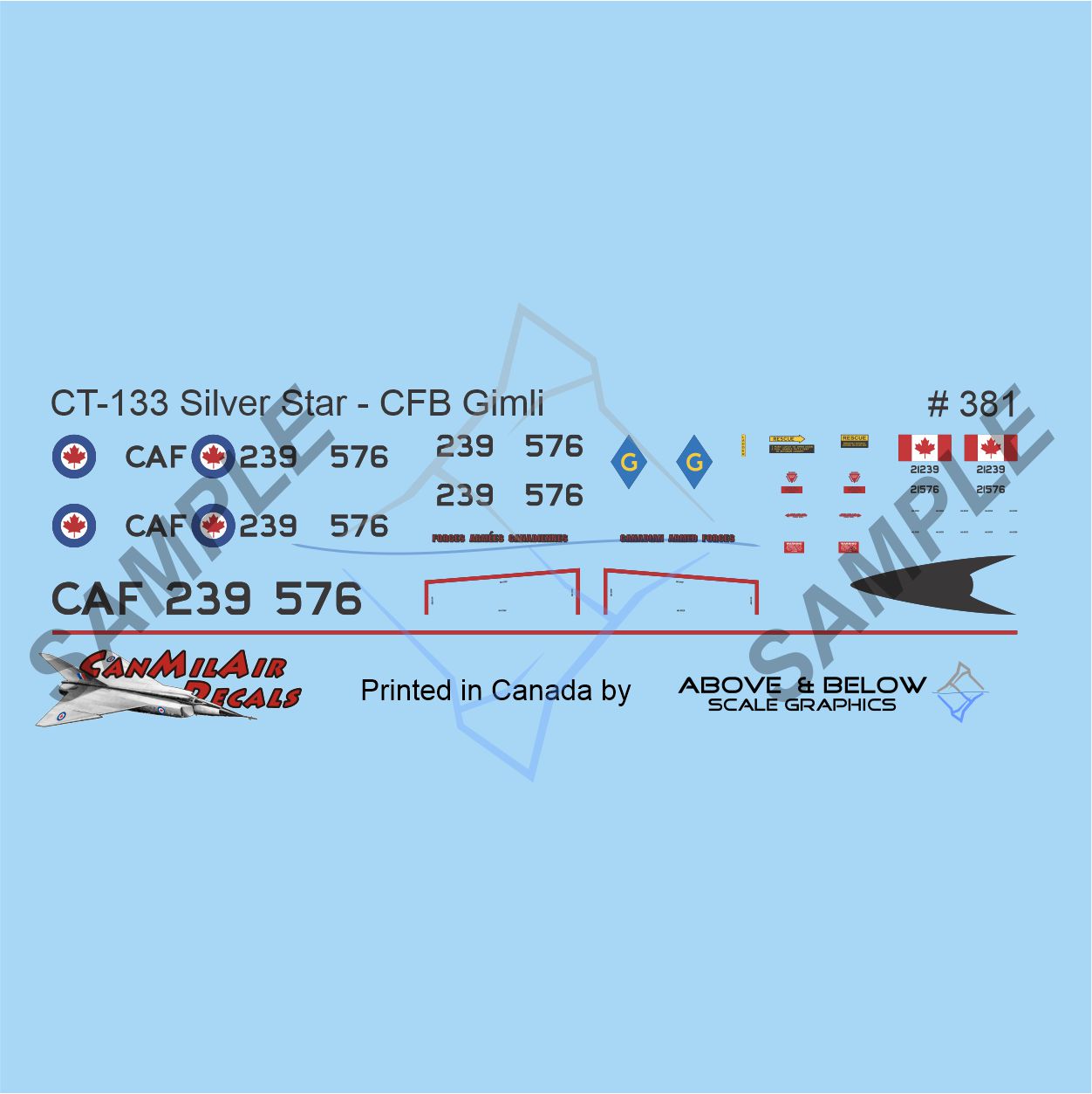 381 - Canadair CT-133 Silver Star 1FTS Gimli