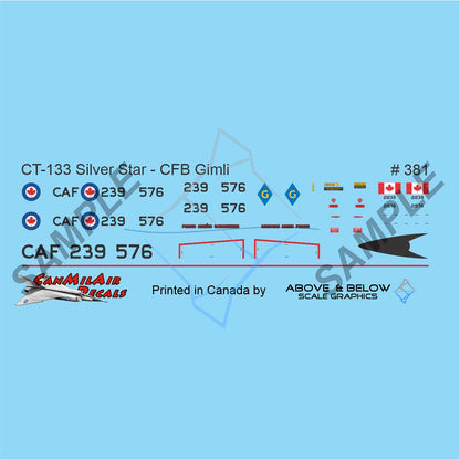381 - Canadair CT-133 Silver Star 1FTS Gimli