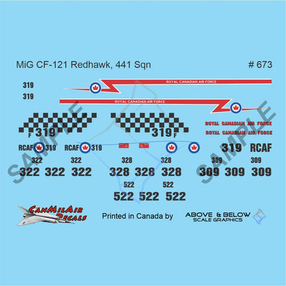 673 - MiG CF-121 Redhawk -  441 Sqn (1960-61)