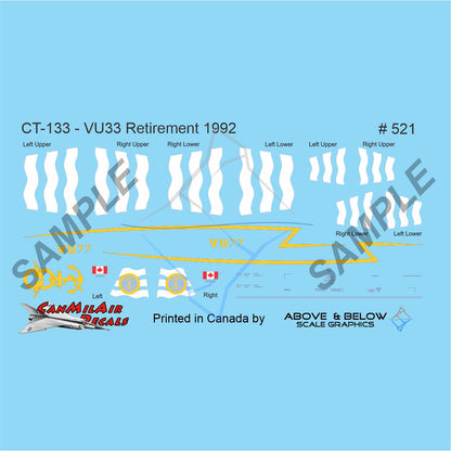 521 - Canadair CT-133 - Special VU-33 Retirement Scheme (1992)