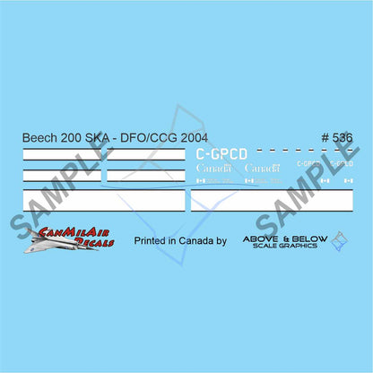 536 - Beechcraft 200 Super King Air - Dept. Fisheries and Oceans (2004)
