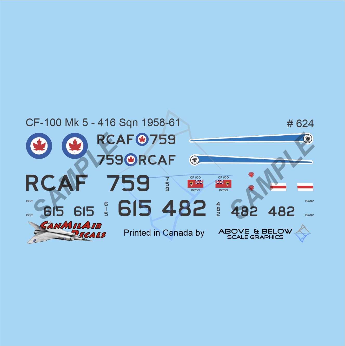 624 -  Avro CF-100 Canuck Mk. 5 - 416 Sqn (1956-61)