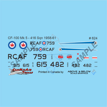 624 -  Avro CF-100 Canuck Mk. 5 - 416 Sqn (1956-61)