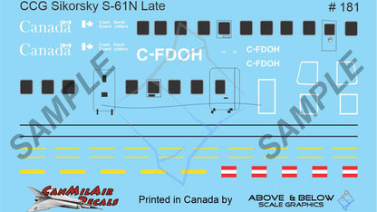 181 - Sikorsky S-61N - Canadian Coast Guard - Late Scheme