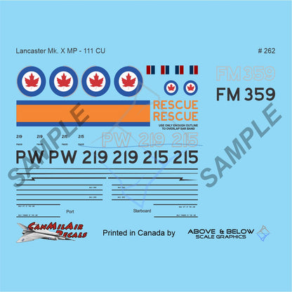 262 - Avro Lancaster Mk. X - 111 Composite Unit (1958)