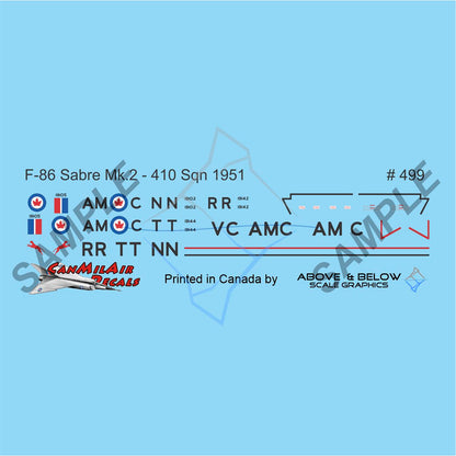 499 - Canadair Sabre Mk. 2 - 410 Sqn (1951)