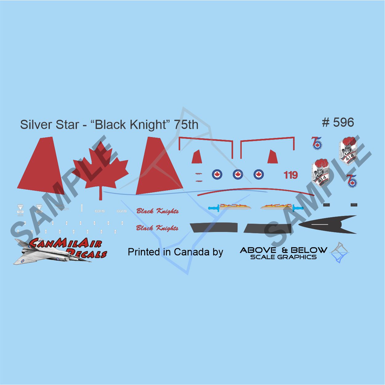 596 - Canadair CT-133 Silver Star  -  414 Sqn "Black Knight" (1999)