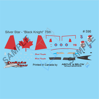 596 - Canadair CT-133 Silver Star  -  414 Sqn "Black Knight" (1999)