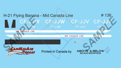 136 - Piasecki H-21A/B Flying Banana - Spartan Air Services MCL (1958-65)