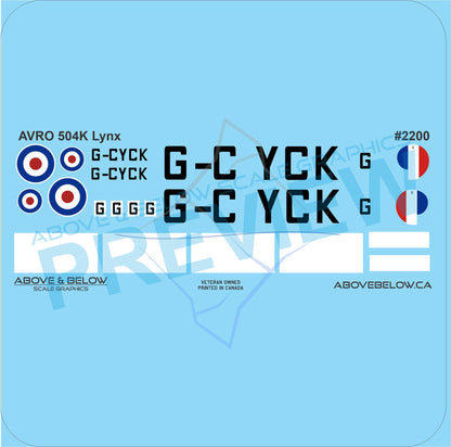 2200 - Avro 504K Lynx