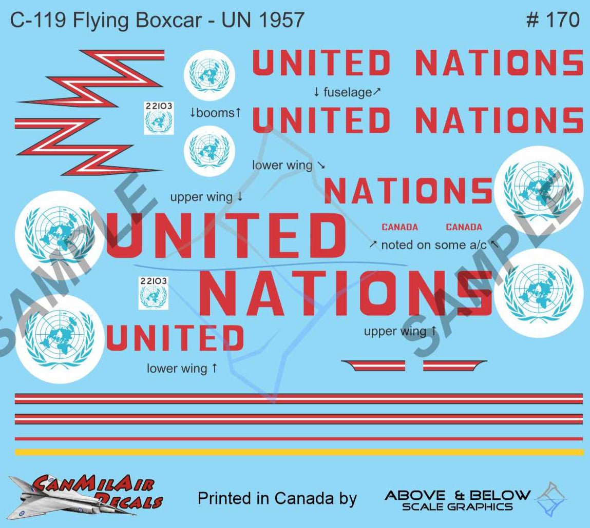 170 - Fairchild C-119 Flying Boxcar - United Nations (1957)