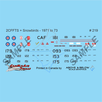 219 - Canadair CT-114 Tutor - CFFTS (1971/72) and Snowbirds (1973)