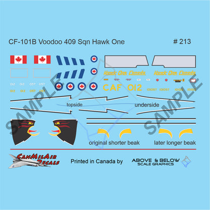 213 - McDonnell CF-101B Voodoo - 409 Sqn "Hawk One"
