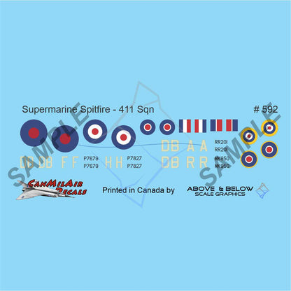 592 - Supermarine Spitfire - 411 Sqn - Audet & McNair