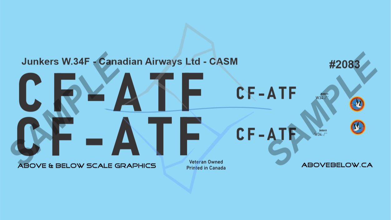 2083 - Junkers W.34F - Canadian Airways LTD.