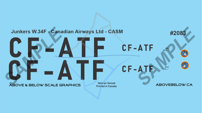 2083 - Junkers W.34F - Canadian Airways LTD.