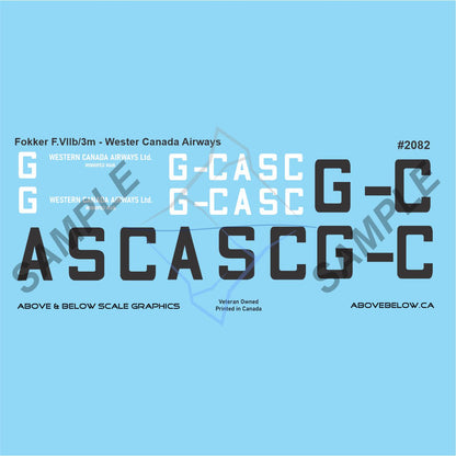 2082 - Fokker VIIB - Western Canadian Airways