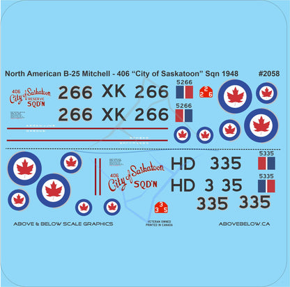 2058 - North American B-25 Mitchell - 406 "City of Saskatoon" Sqn. (1948)