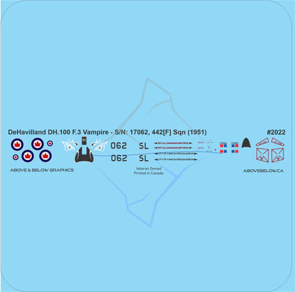 2022 - DeHavilland Vampire -  S/N: 17062 - 442[F]Sqn