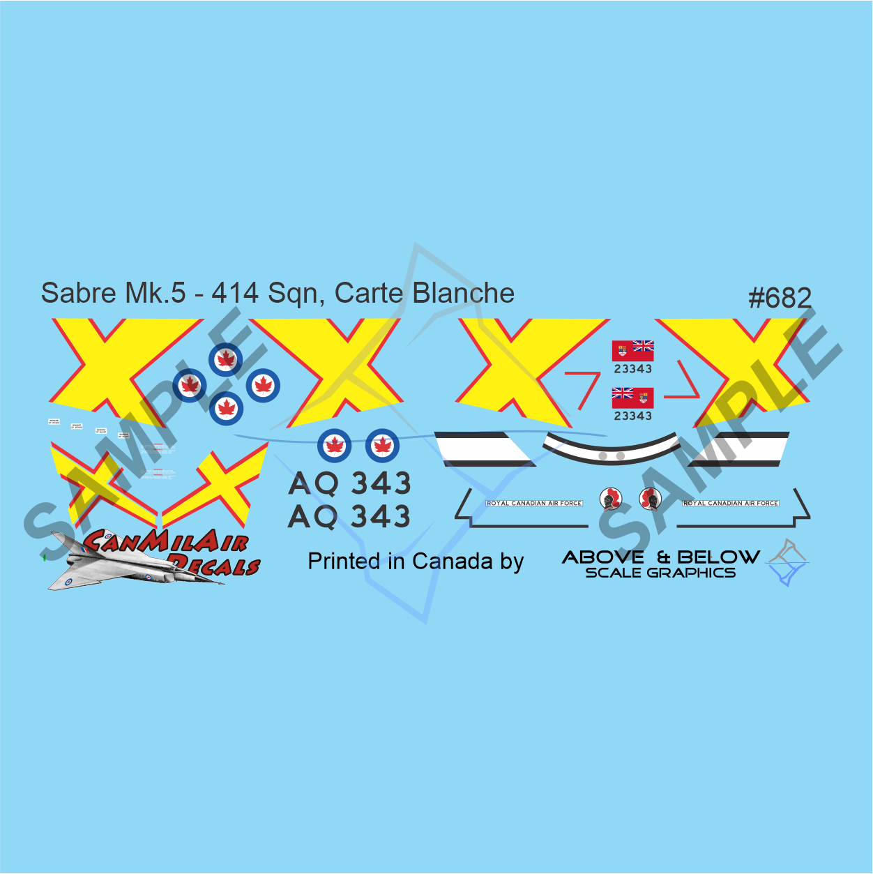 682 - Canadair Sabre Mk.5 - 414 Sqn, Exercise Carte Blanche, June 1955.