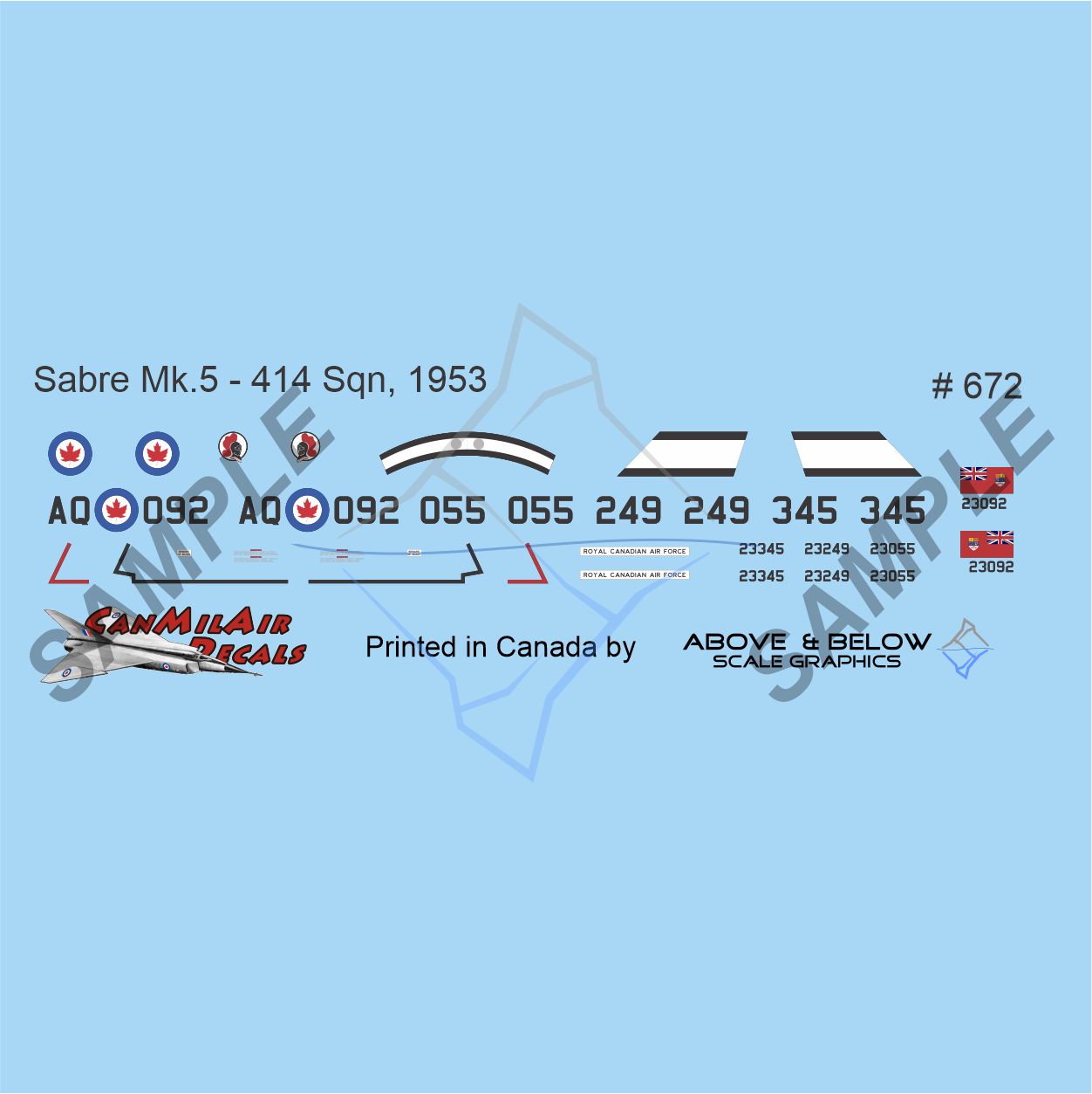 672 - Canadair Sabre MK. 5 -  414 Sqn (1954)