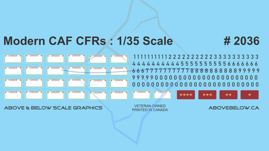 2036 - Modern "CFR" License Plates 1/35 Scale
