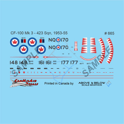 665 - Avro CF-100 Canuck Mk. 3 - 423 Sqn (1953-55)