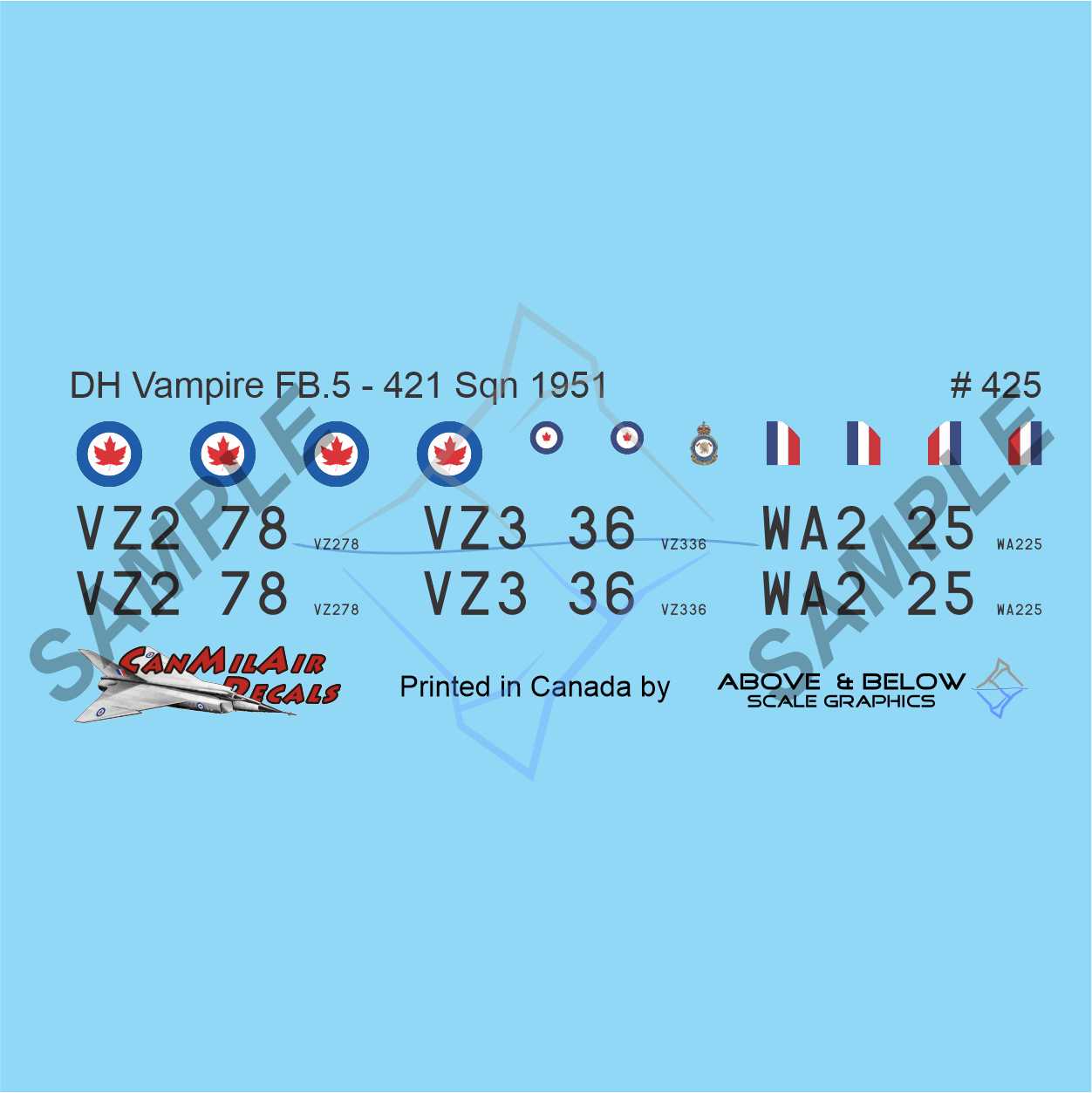 425 - DeHavilland Vampire FB.5 - 421 Sqn (1951)