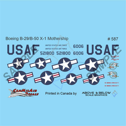 587 - Boeing B-29 Superfortress - USAF/NACA Bell X-1 Mothership