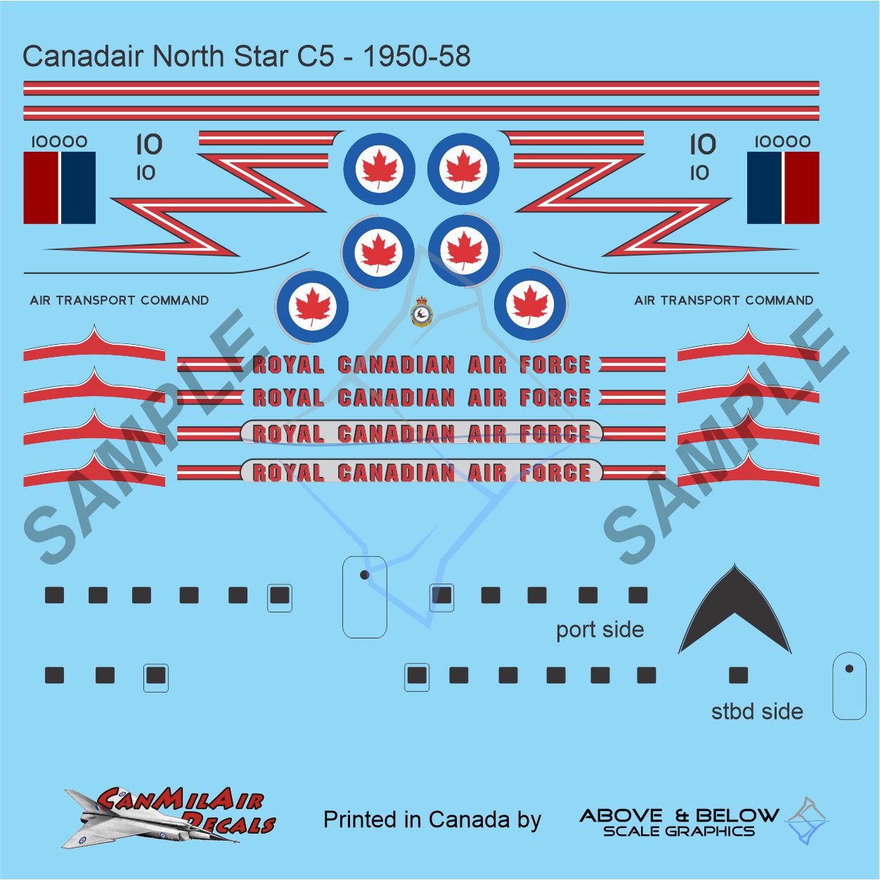 120, 121, 122 - Canadair North Star C5 - RCAF+3 (Combo Set)