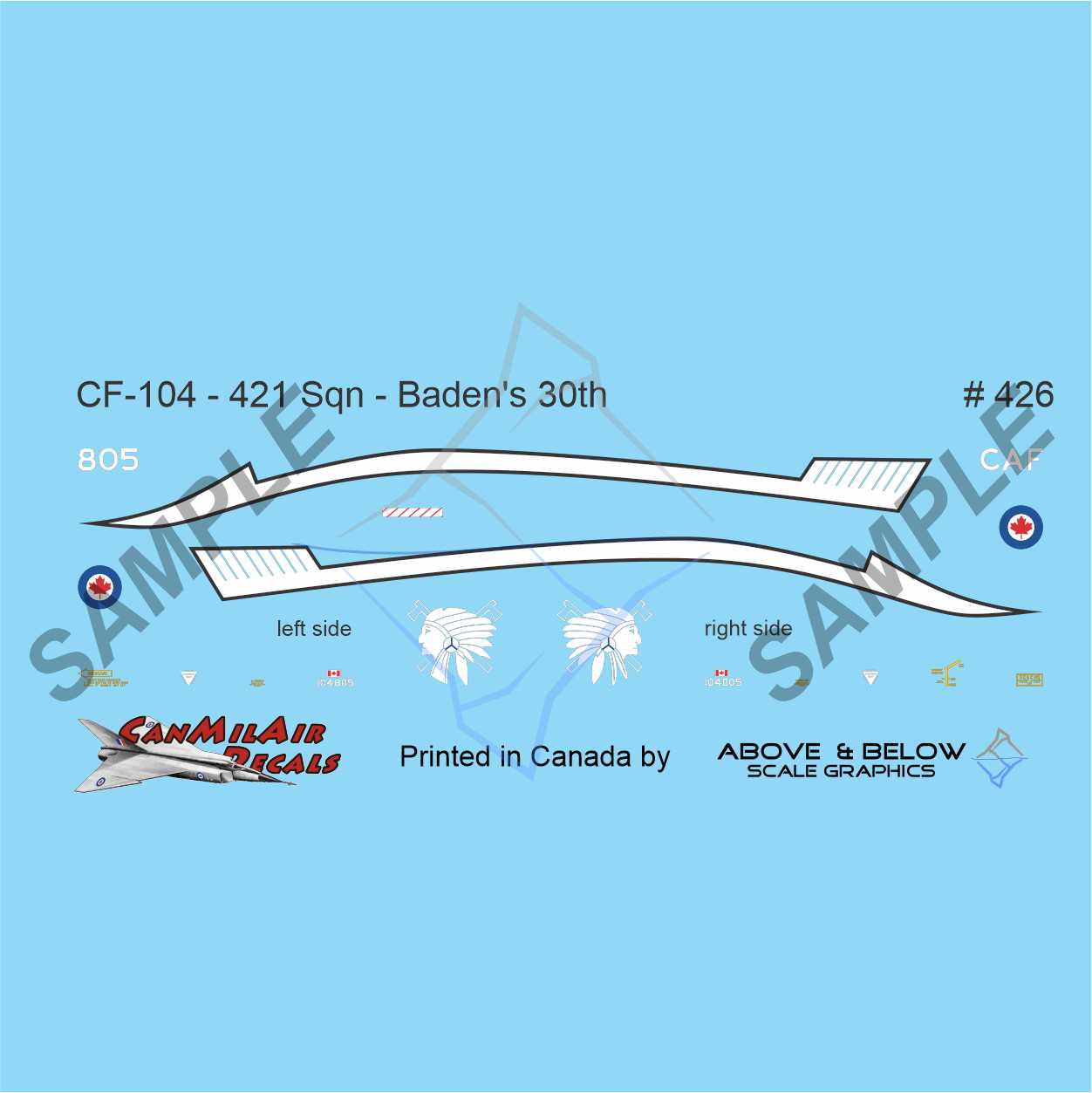 426 - Canadair CF-104 Starfighter - 421 Sqn  - Red Indian "Toothbrush" Baden  30th (1983)