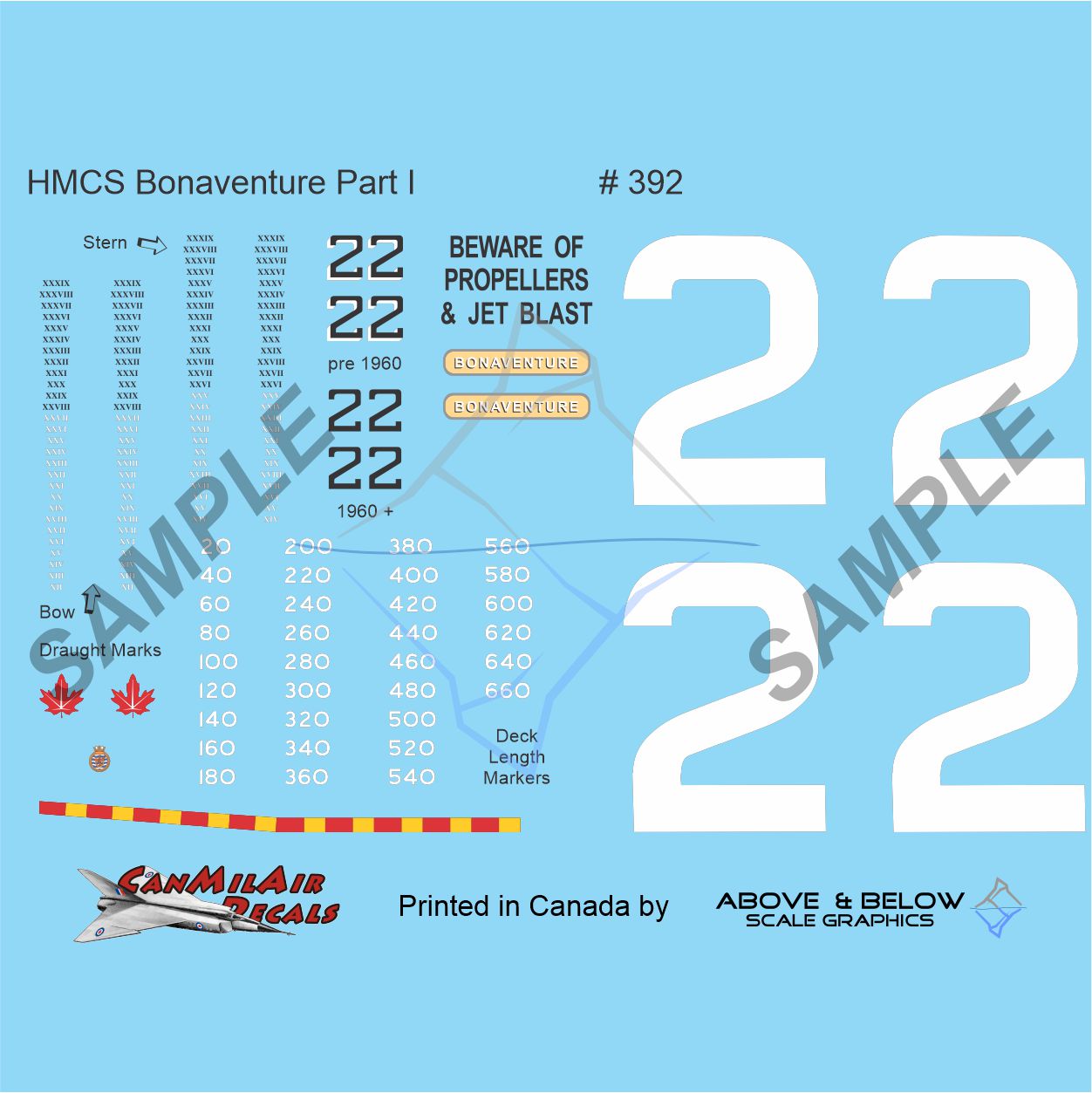 392 - HMCS Bonaventure Markings - Primary Set