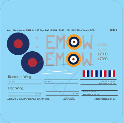 2130 - Avro Manchester MkI - EM*W - WJ 'Mike' Lewis DFC