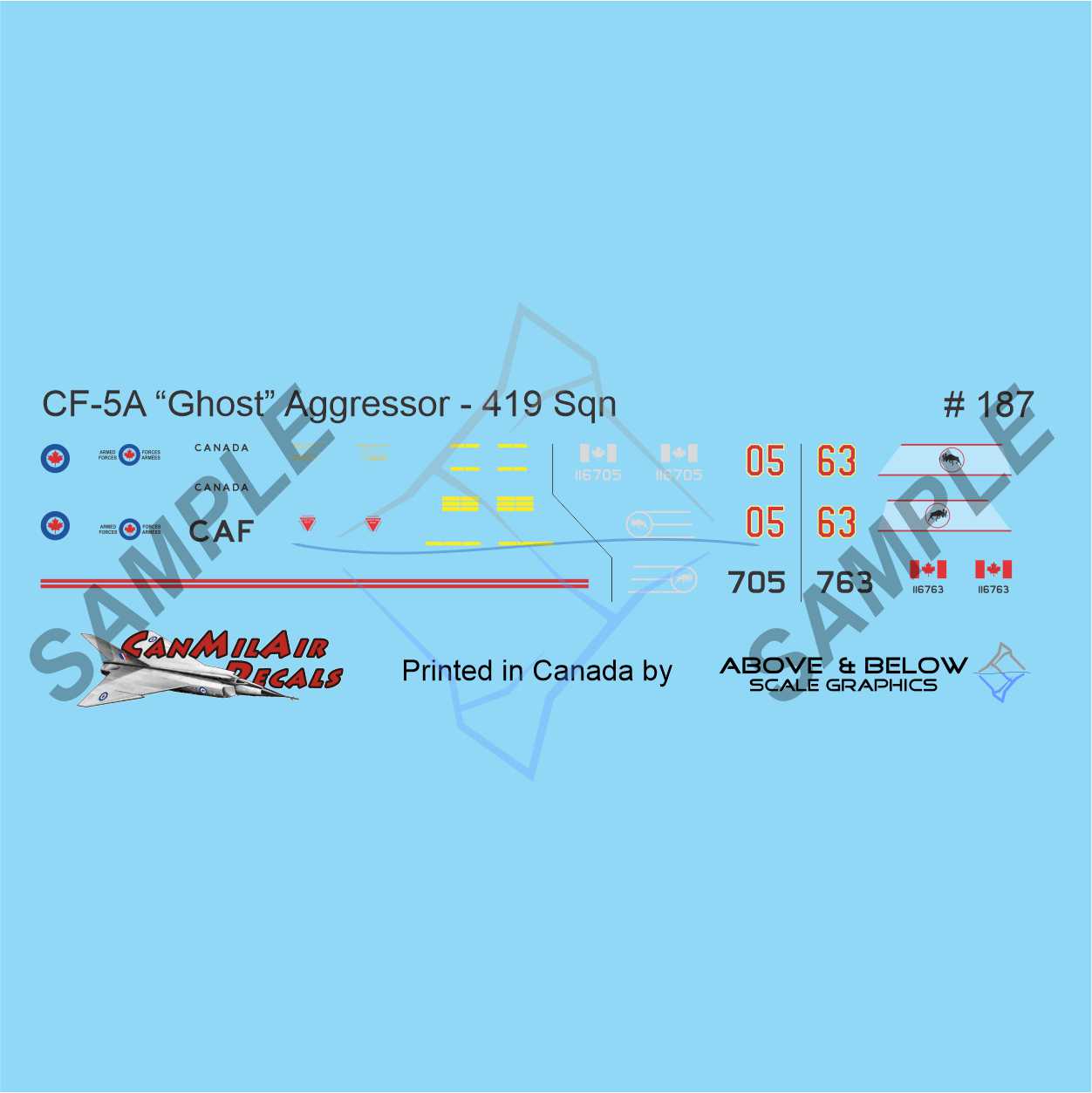 187 - Canadair CF-5D / CF-116 Freedom Fighter - SYM - 419 Sqn Aggressor (1984)
